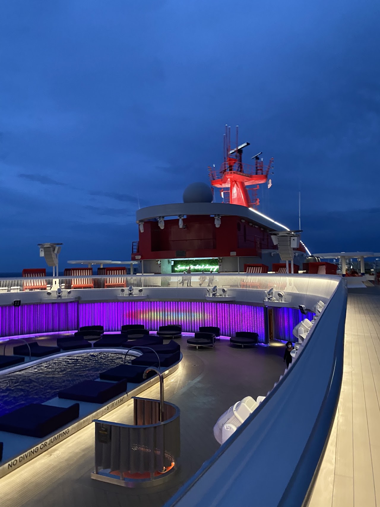 Evening on the pool deck